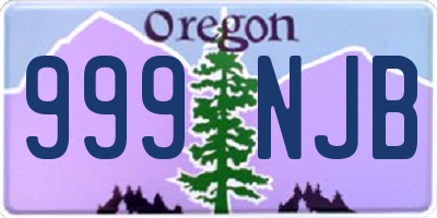 OR license plate 999NJB