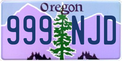 OR license plate 999NJD