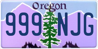 OR license plate 999NJG