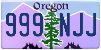 OR license plate 999NJJ