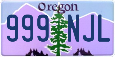 OR license plate 999NJL