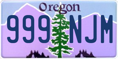 OR license plate 999NJM