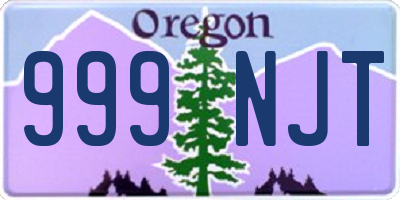 OR license plate 999NJT