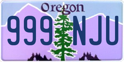 OR license plate 999NJU