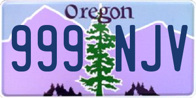 OR license plate 999NJV