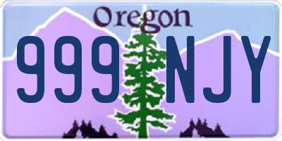 OR license plate 999NJY