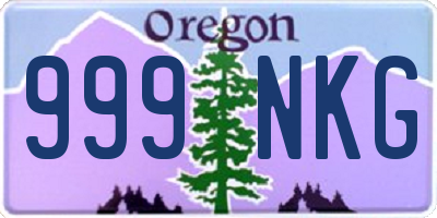 OR license plate 999NKG