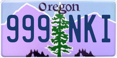OR license plate 999NKI