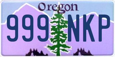 OR license plate 999NKP