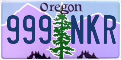 OR license plate 999NKR