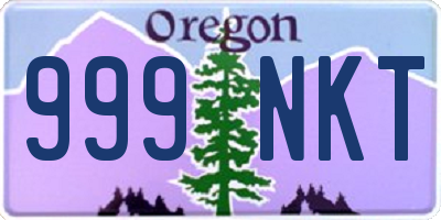 OR license plate 999NKT