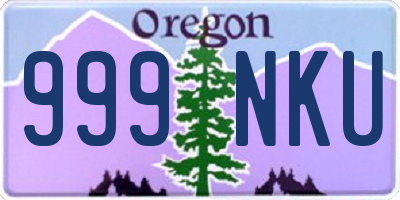 OR license plate 999NKU