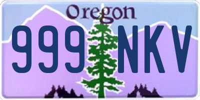 OR license plate 999NKV