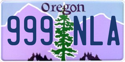 OR license plate 999NLA