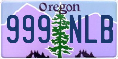 OR license plate 999NLB