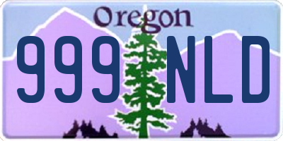 OR license plate 999NLD