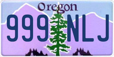 OR license plate 999NLJ