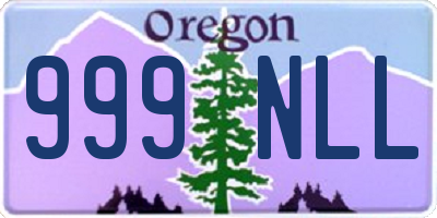 OR license plate 999NLL