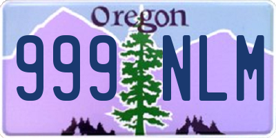 OR license plate 999NLM