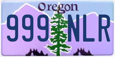 OR license plate 999NLR