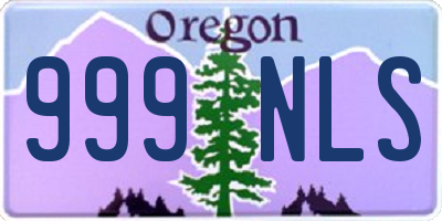 OR license plate 999NLS