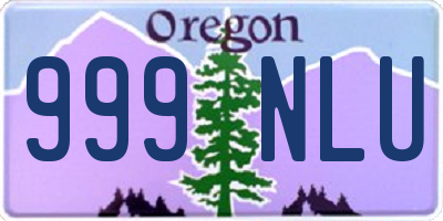 OR license plate 999NLU