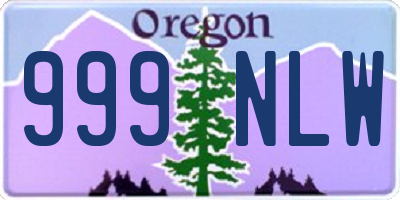 OR license plate 999NLW