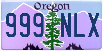 OR license plate 999NLX