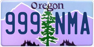 OR license plate 999NMA