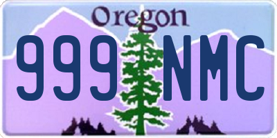 OR license plate 999NMC