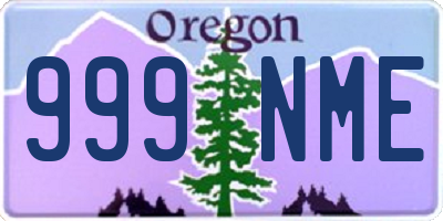 OR license plate 999NME