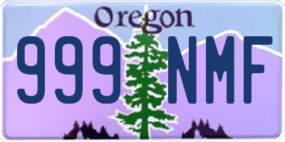 OR license plate 999NMF