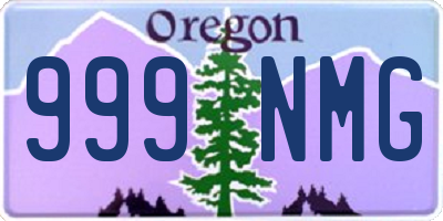 OR license plate 999NMG