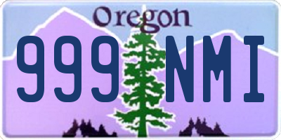 OR license plate 999NMI