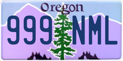 OR license plate 999NML