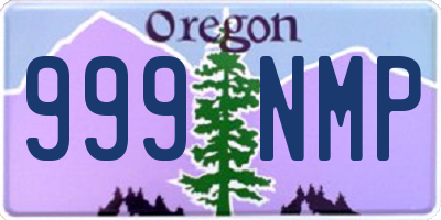 OR license plate 999NMP