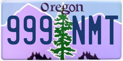 OR license plate 999NMT