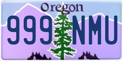 OR license plate 999NMU