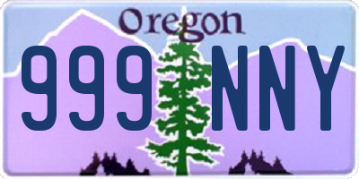 OR license plate 999NNY