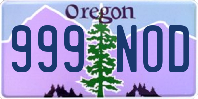 OR license plate 999NOD