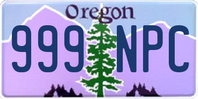 OR license plate 999NPC