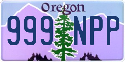 OR license plate 999NPP