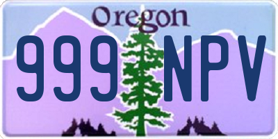 OR license plate 999NPV