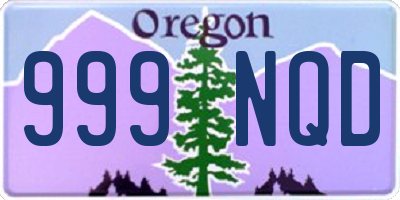 OR license plate 999NQD