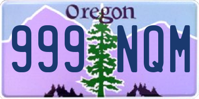 OR license plate 999NQM