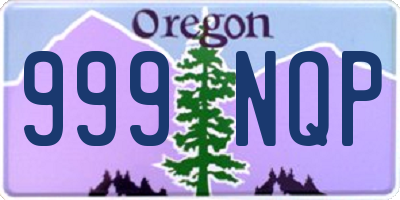 OR license plate 999NQP