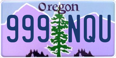 OR license plate 999NQU