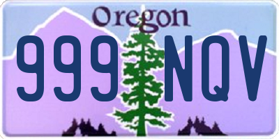 OR license plate 999NQV