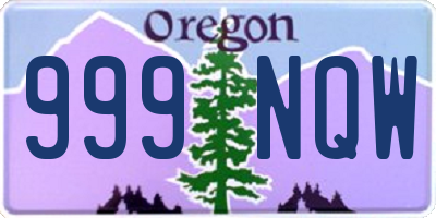 OR license plate 999NQW