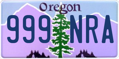 OR license plate 999NRA